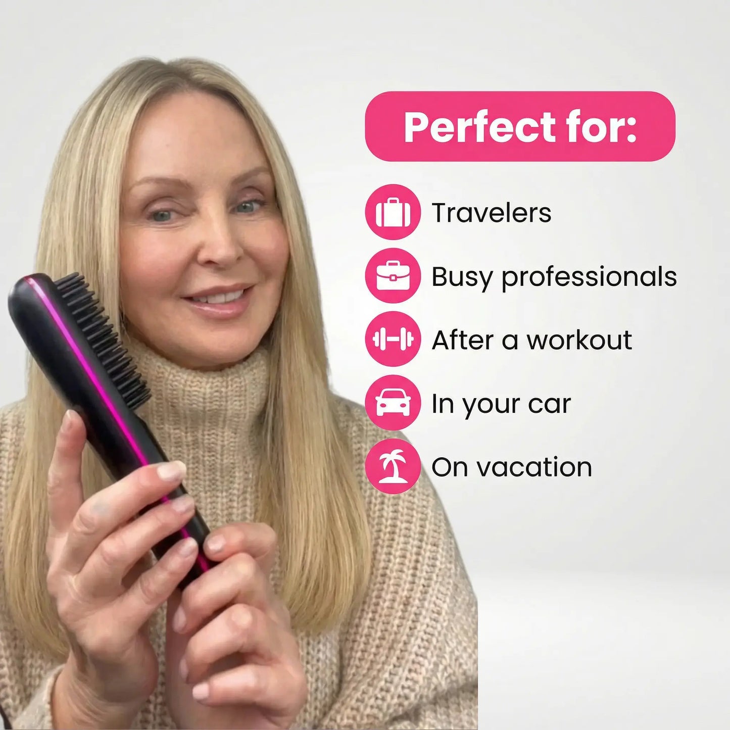 Portable Straightening Brush Noreva