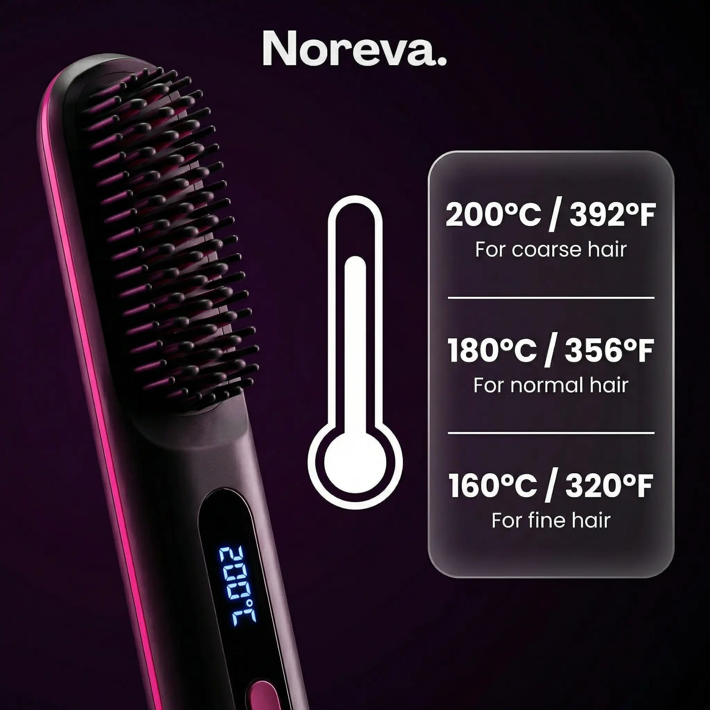 Portable Straightening Brush Noreva