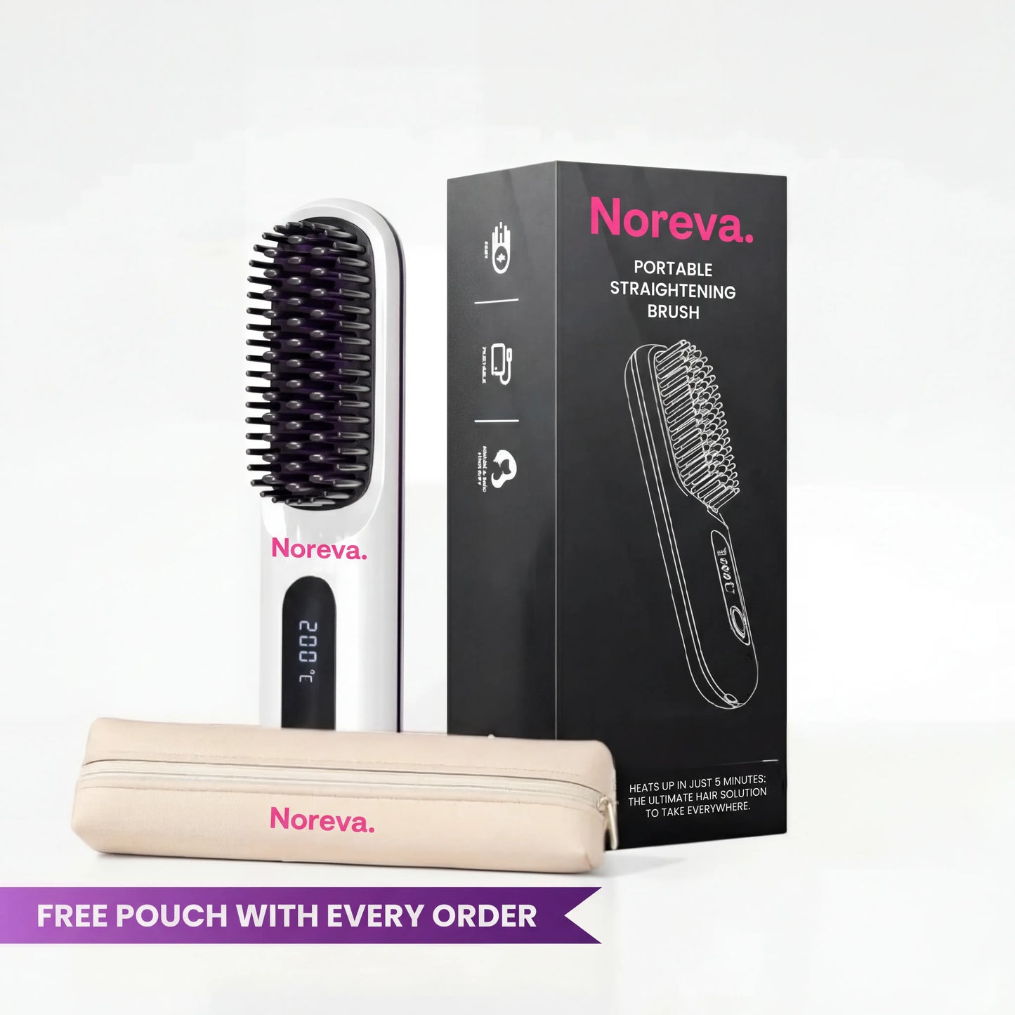 Portable Straightening Brush Noreva