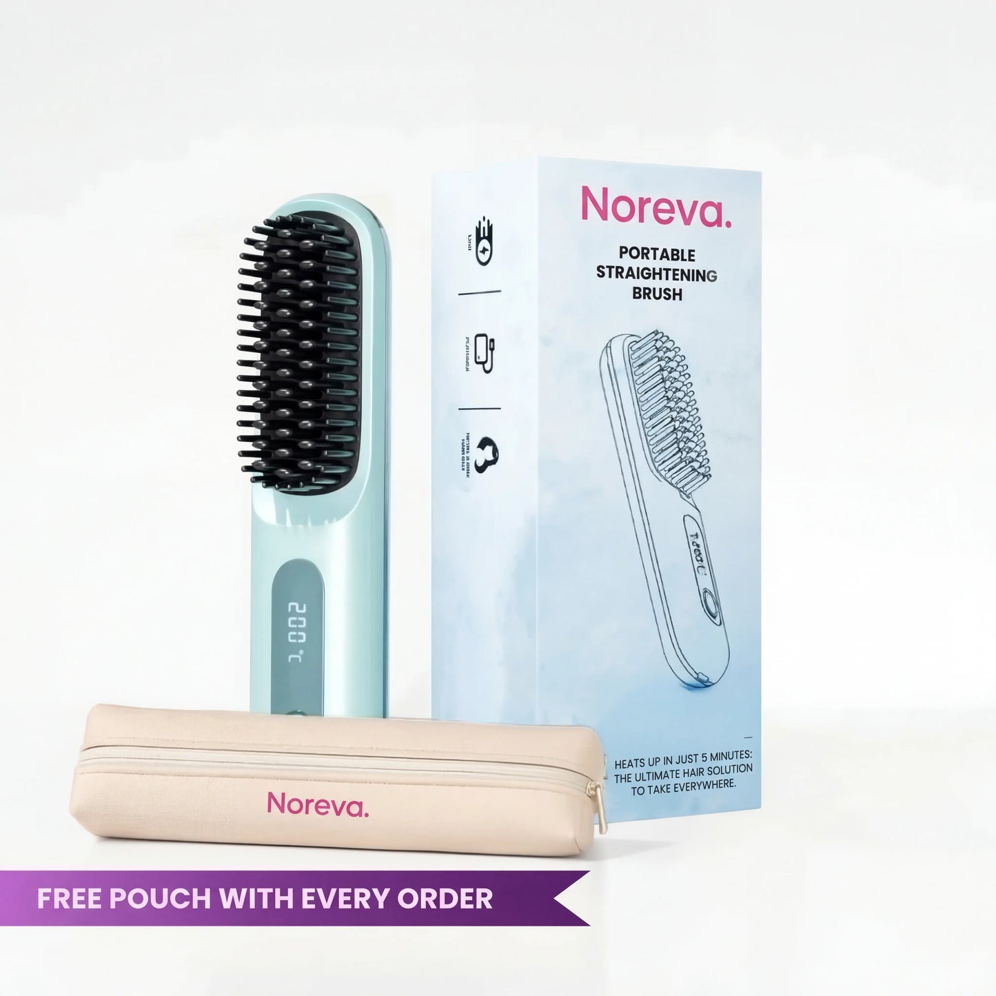 Portable Straightening Brush Noreva